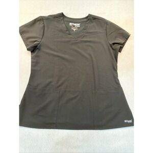 Grey's Anatomy Scrubs Top By Barco Uniforms, RN# 50681, CA 14261, Large Black